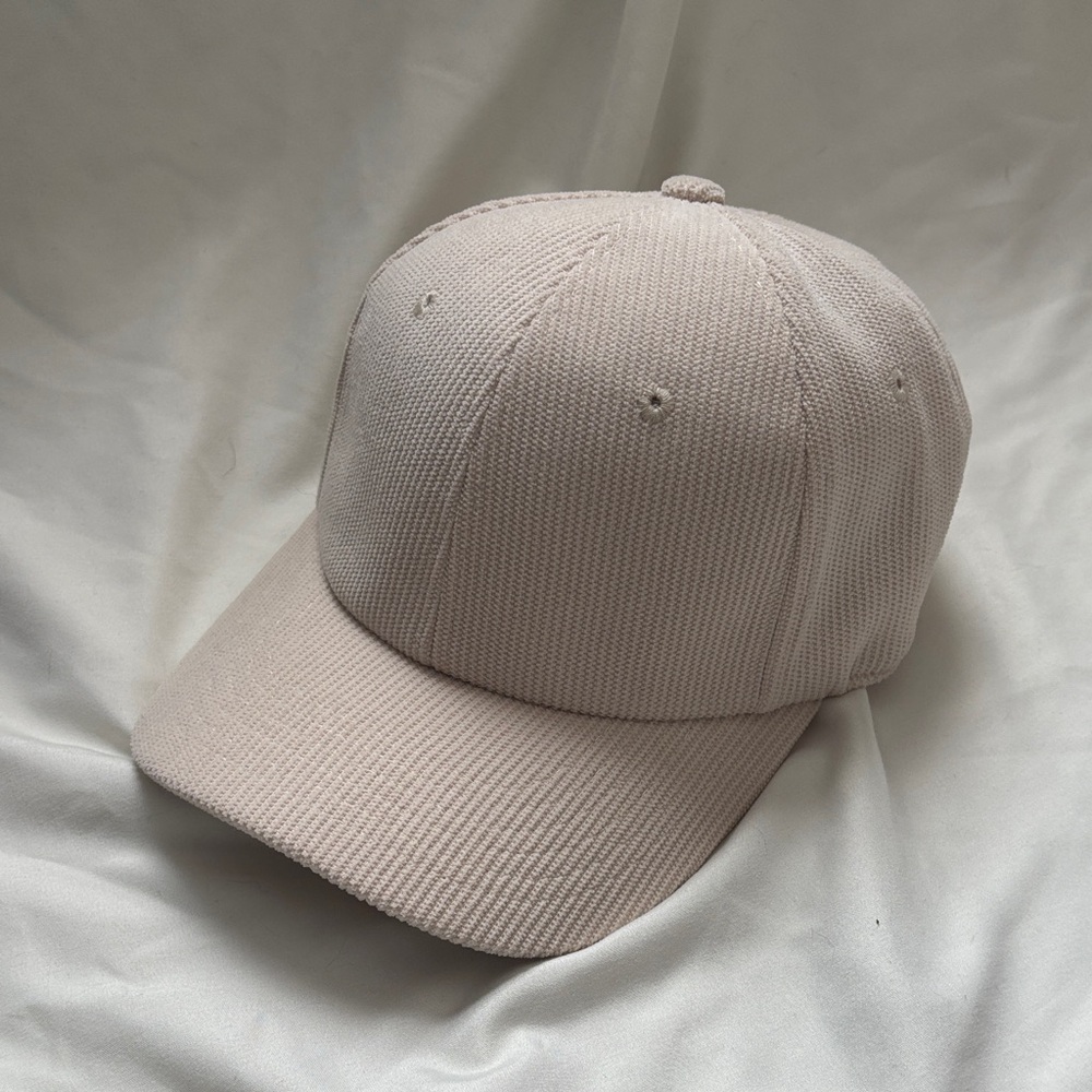 Textured Cream Baseball Cap